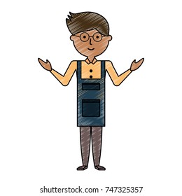 teacher man vector illustration