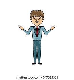 teacher man vector illustration