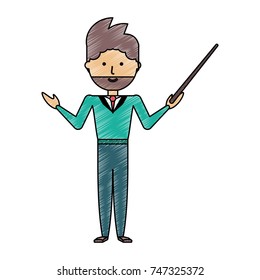 teacher man vector illustration