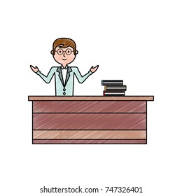 teacher man  vector illustration