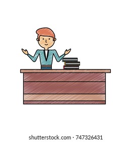 teacher man  vector illustration