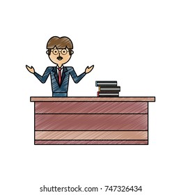 teacher man  vector illustration