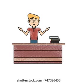 teacher man  vector illustration