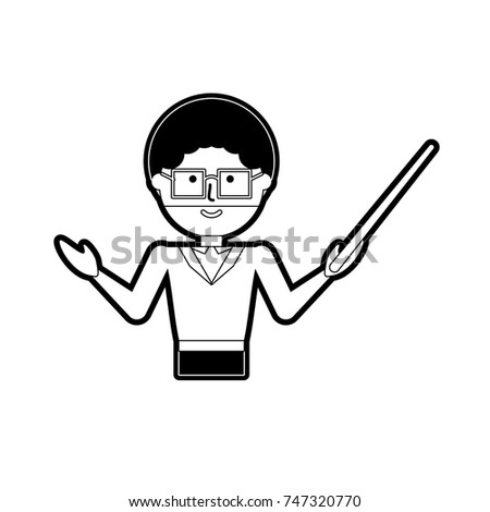 teacher man vector illustration