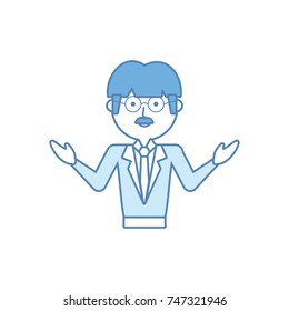 teacher  man  vector ilustration