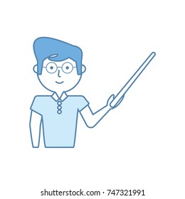 teacher  man  vector ilustration