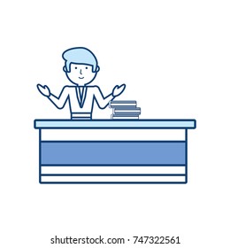 teacher man  vector ilustration