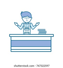 teacher man  vector ilustration