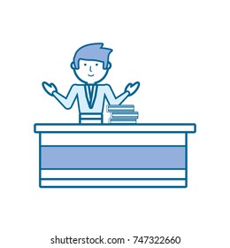 teacher man  vector ilustration