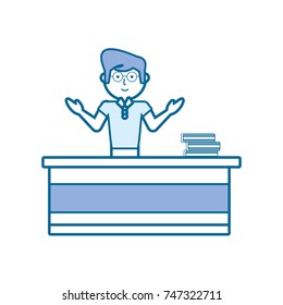 teacher man  vector ilustration