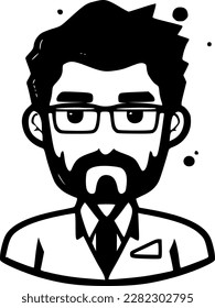 Maestra - Logotipo minimalista y plano - Ilustración vectorial