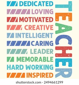 Teacher Motivational, Back To School, First Day Of School Design for Tshirt, Banner, Poster, Background