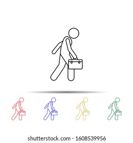 teacher multi color style icon. Simple thin line, outline vector of vmle bag and luggage icons for ui and ux, website or mobile application