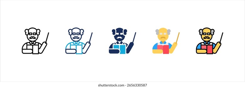 Symbolsatz für mehrere Stile für Lehrkräfte