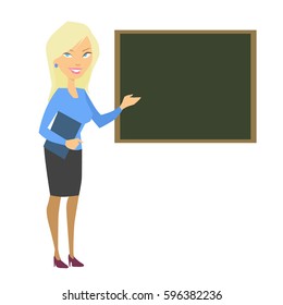 teacher on lesson. Teaching. cartoon character, vector illustration