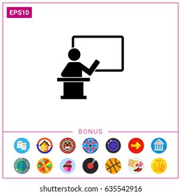 Teacher on Rostrum Icon