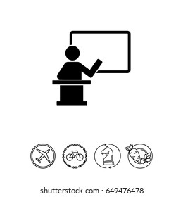 Teacher on Rostrum Icon