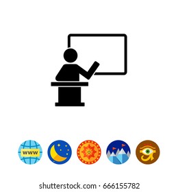 Teacher on Rostrum Icon