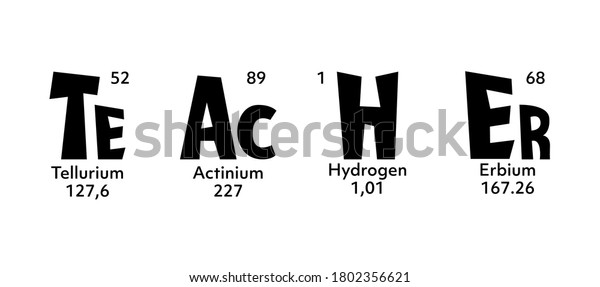 Teacher Periodic Table Elements Quote School Stock Vector (Royalty Free ...