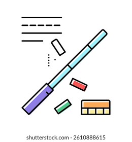teacher pointer color icon vector. teacher pointer sign. isolated symbol illustration