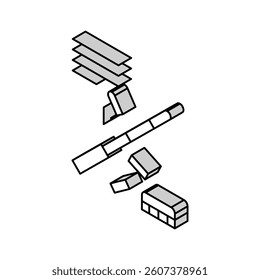 teacher pointer isometric icon vector. teacher pointer sign. isolated symbol illustration