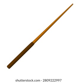 Teacher Pointer Stick on White Background. Back to School Theme Object Element Template. Vector Illustration.