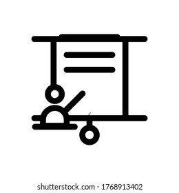 teacher presentation icon. Back to school Edition. vector