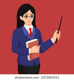 Teacher Profession Character Design Illustration