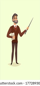Icono del logotipo del personaje de profesión docente