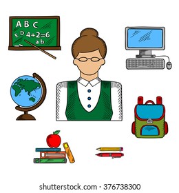 Teacher Sketch Images, Stock Photos & Vectors | Shutterstock