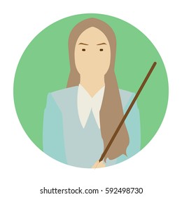 Teacher, profession, logo, symbol, icon.