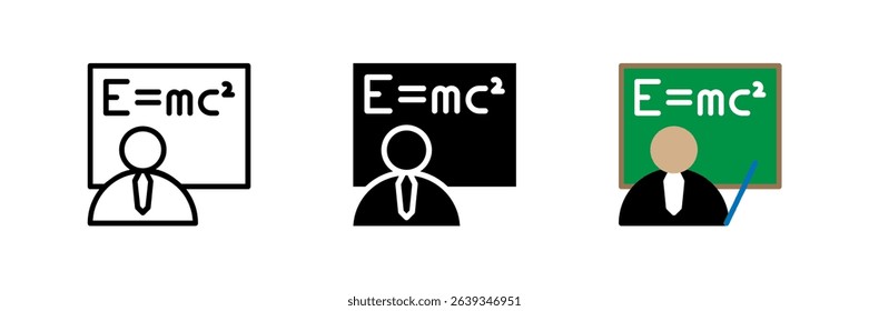 A teacher or professor icon, ideal for representing educators, mentors, instruction, and academic professionals.