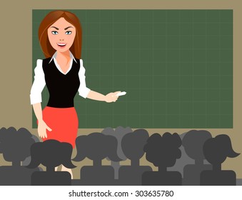 Teacher and pupils in the classroom