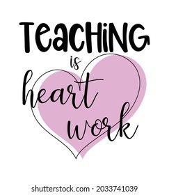Teacher quote vector illustration, teaching svg design