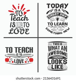 Teacher quotes design bundle use for wall decoration, t shirt, and more.