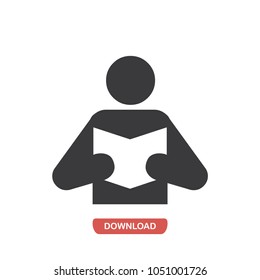 Teacher Reading vector icon