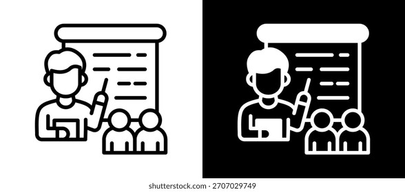 Teacher Resources Icon whiteblack Vector Illustration