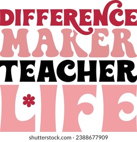 teacher retro design and digital download