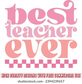 teacher retro design and digital download