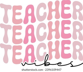 teacher retro design and digital download