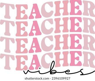 teacher retro design and digital download