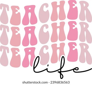 teacher retro design and digital download