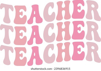 teacher retro design and digital download