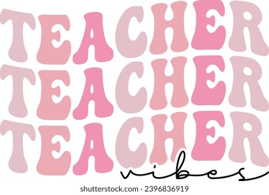 teacher retro design and digital download