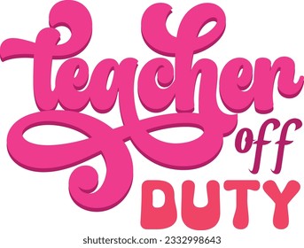 Teacher retro svg design and eps file 