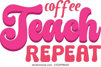Teacher retro svg design and eps file 