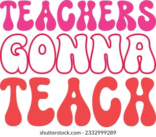 Teacher retro svg design and eps file