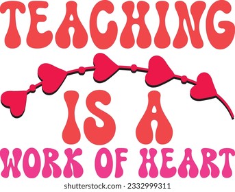 Teacher retro svg design and eps file