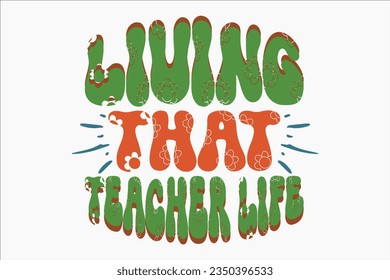 Teacher Retro SVG Design, typography, tshirt, sublimation design