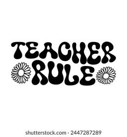 Teacher rule funny wave design